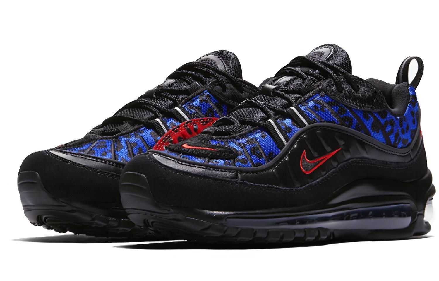 Женские кроссовки Nike Air Max 98 (черно-синие) — фото 3