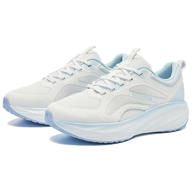 QIAODAN Abrasion Resistant Breathable Low top Casual Running Shoes Women’s White Blue