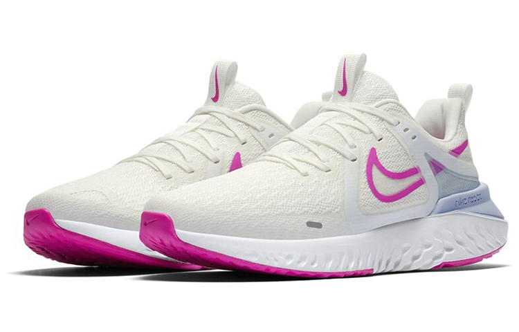 Женские кроссовки Nike Legend React 2 (розовый / белый / синий) — фото 3