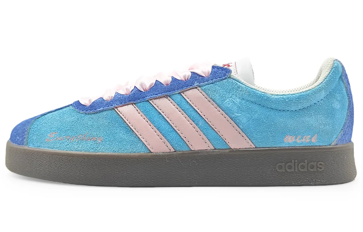 Adidas VL COURT 2.0 Cushioning, Wear Resistant Low top Skateboard Shoes Unisex Blue Pink