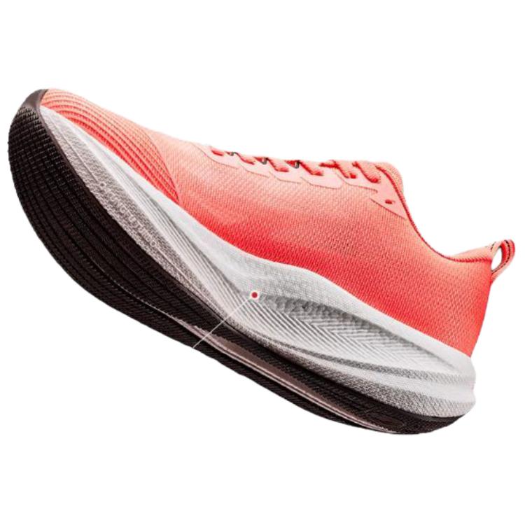 QIAODAN Fabric Cushioning Slip Resistant Abrasion Resistant Low top Casual Racing Running Shoes Men’s Red