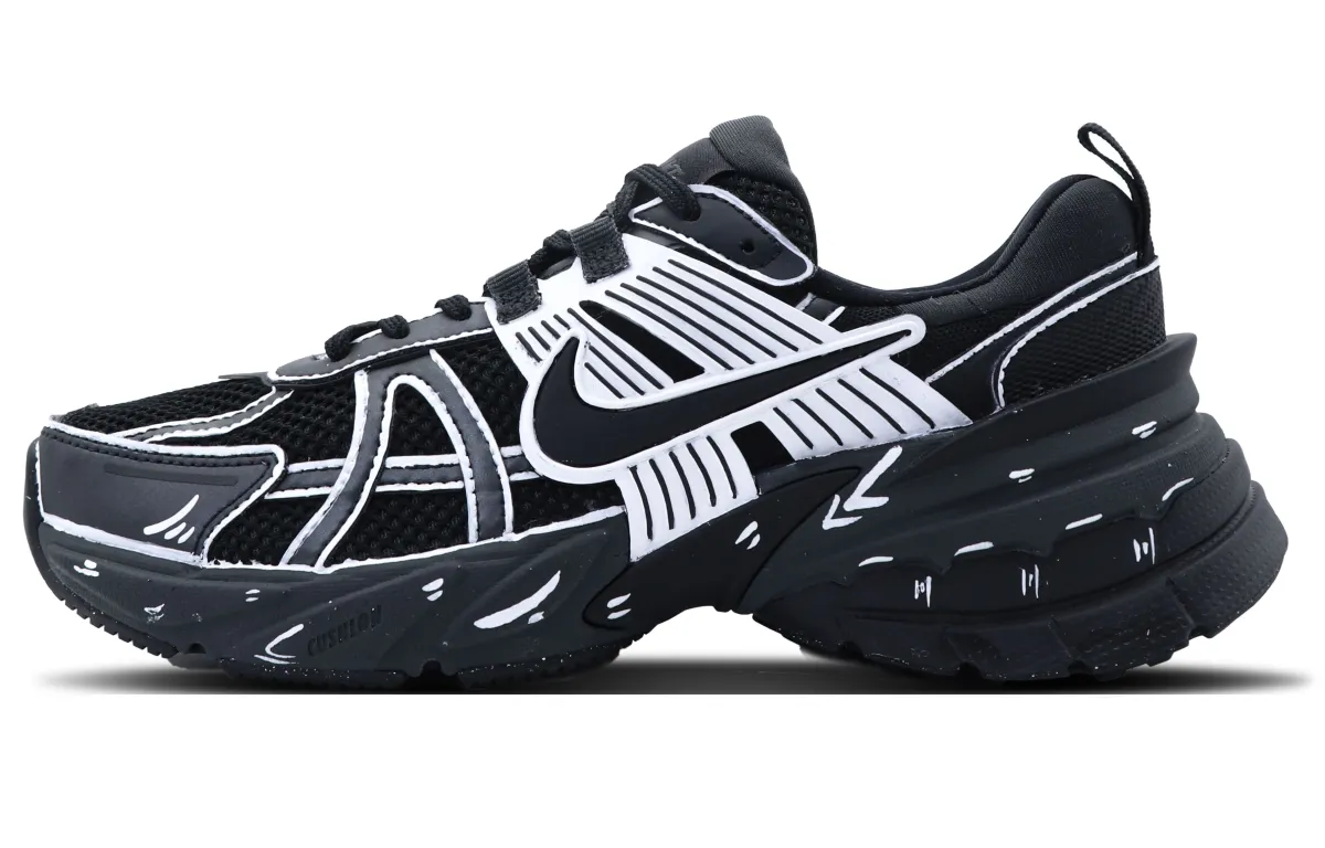 Nike V2K Run Cushioning Slip Resistant Abrasion Resistant Low top Training Running Shoes Women's Silver