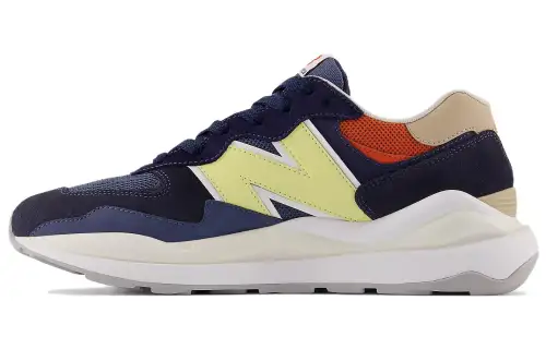 New Balance NB 5740 shock-absorbing anti-slip low-top running shoes men's blue and yellow