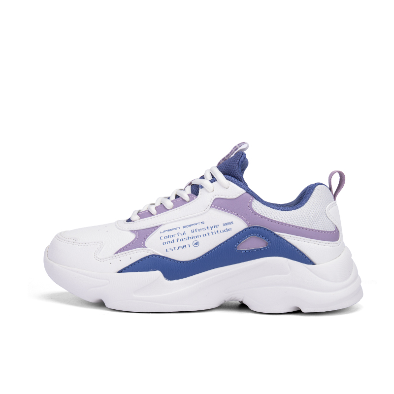 XTEP Slip Resistant, Abrasion Resistant, Breathable Low top Running Shoes Women’s White Purple