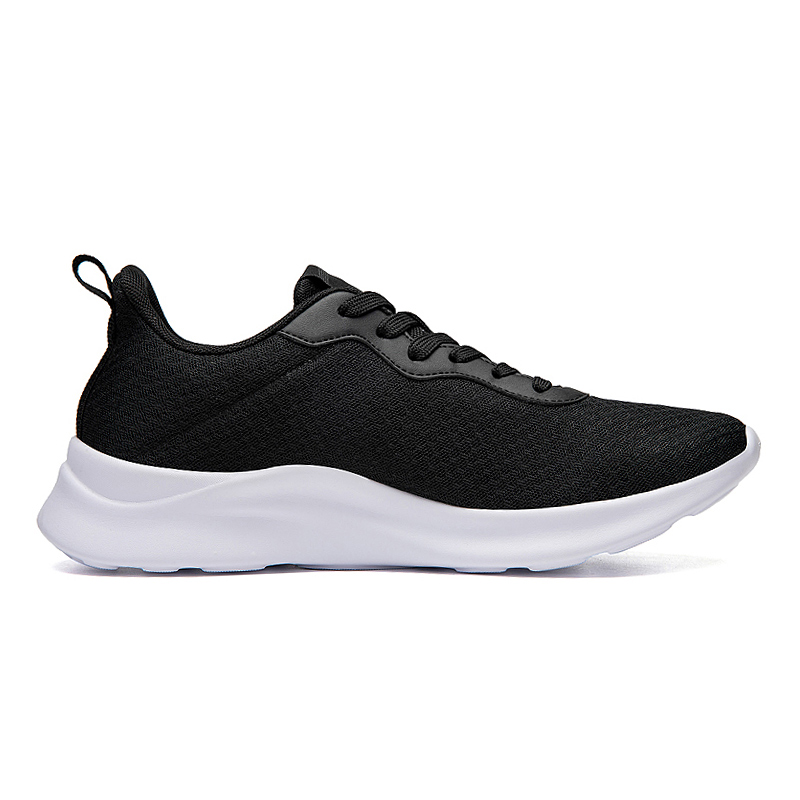 Erke Cushioning Slip Resistant Breathable Low top Casual Running Shoes Men’s Black White