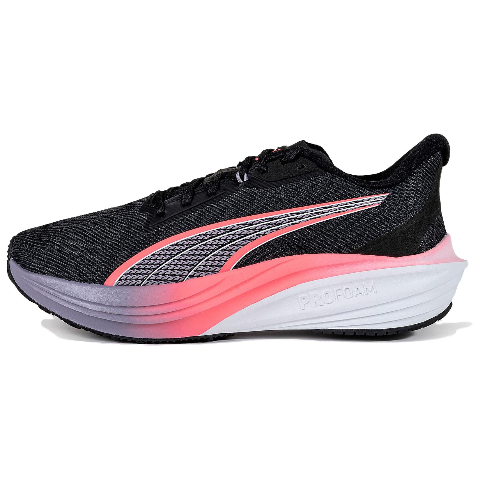 PUMA Darter Pro Slip Resistant Abrasion Resistant Low top Casual Running Shoes Women's Black Pink