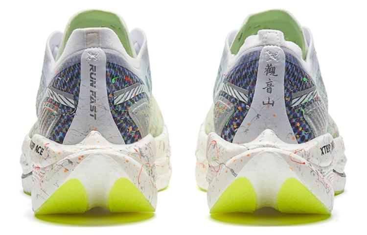 XTEP 160X 3.0 Pro Casual Slip Resistant Abrasion Resistant Low top Sprint Running Shoes Women’s White Green Blue