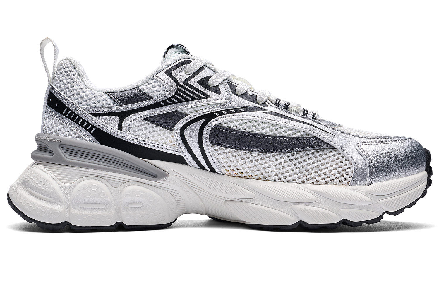 Kappa Slip Resistant Abrasion Resistant Low top Running Shoes Unisex White Silver Gray