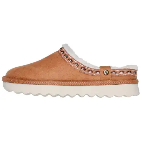Skechers Cozy Odor Resistant, Abrasion Resistant Closed Toe Slippers Women's Tan