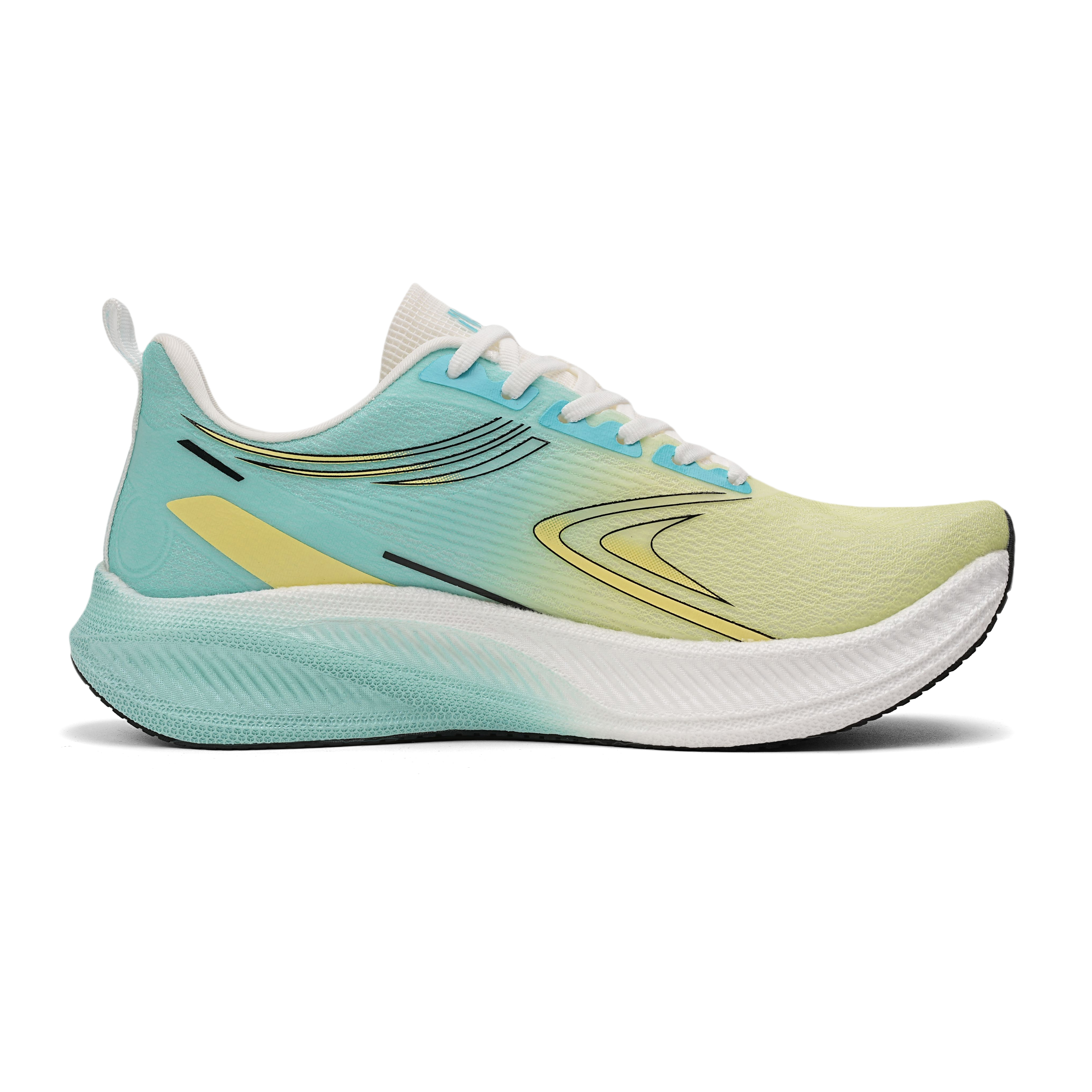 IWZI Low Top Running Shoes Unisex Neon Moon Cyan
