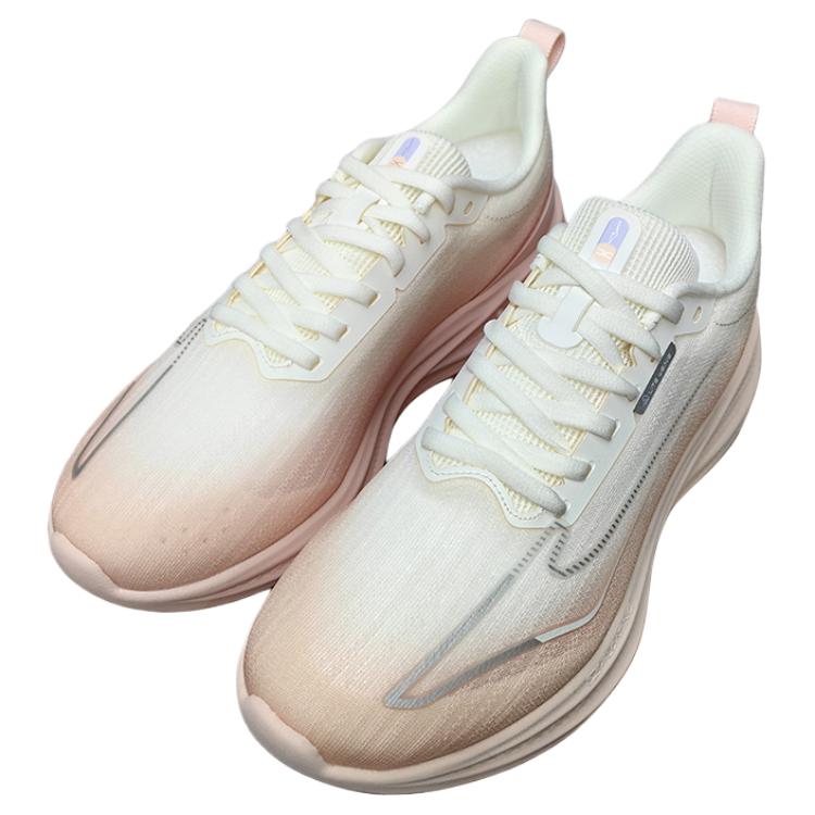 Erke Slip Resistant Abrasion Resistant Low top Casual Running Shoes Unisex White Pink