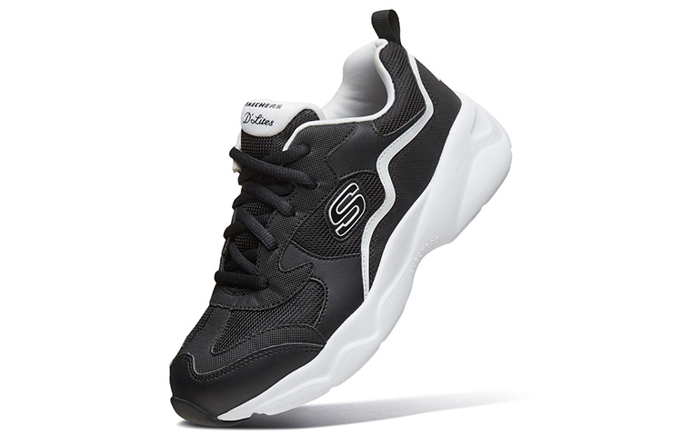 Женские кроссовки Skechers D'LITES AIRY (черно-белые) — фото 4