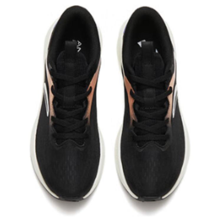 Anta Road Run Cushioning Slip Resistant Abrasion Resistant Low top Running Shoes Women’s Black Purple