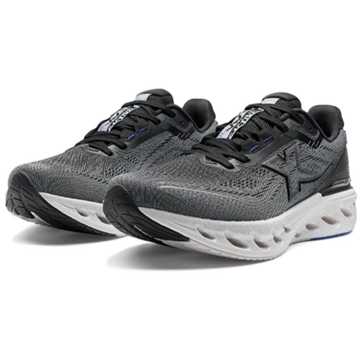 XTEP Cushioning Spin 12 Slip Resistant And Abrasion Resistant Coverage Low top Casual Running Shoes Men’s Black Gray