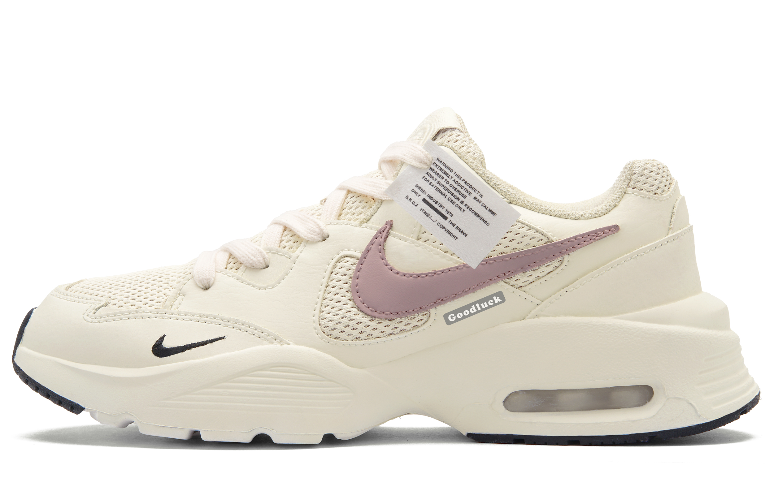 Nike Air Max Fusion Abrasion Resistant Low top Running Shoes Unisex Beige White Pink