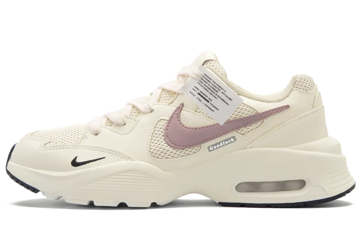 Nike Air Max Fusion Abrasion Resistant Abrasion Resistant Low top Running Shoes Unisex Beige White Pink