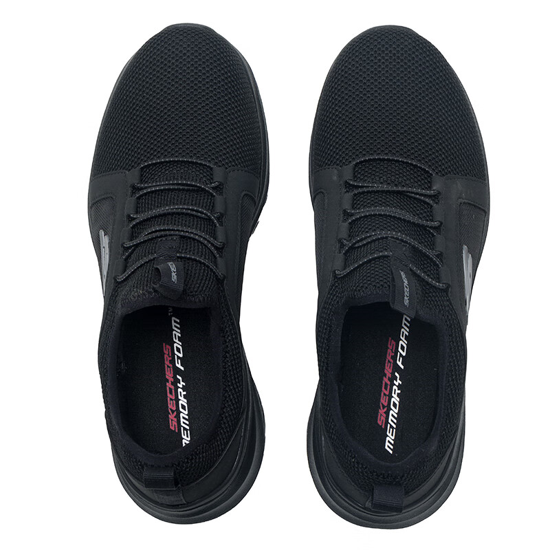 Skechers Cushioning Abrasion Resistant Breathable Low top Running Shoes Men’s Black