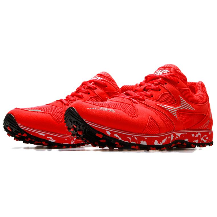 HEALTH Cushioning Slip Resistant Low top Running Shoes Unisex Red Black