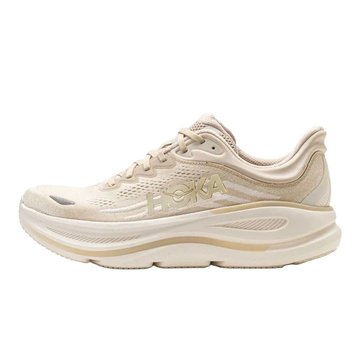 HOKA ONE ONE Bondi 9 Low top Long Distance Running Shoes Men's Beige