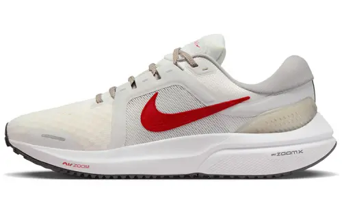 Nike Air Zoom Vomero 16 Comfortable and lightweight Fabric shock-absorbing, anti-slip, wear-resistant, breathable, low top Casual running shoes Women's white, red and gray