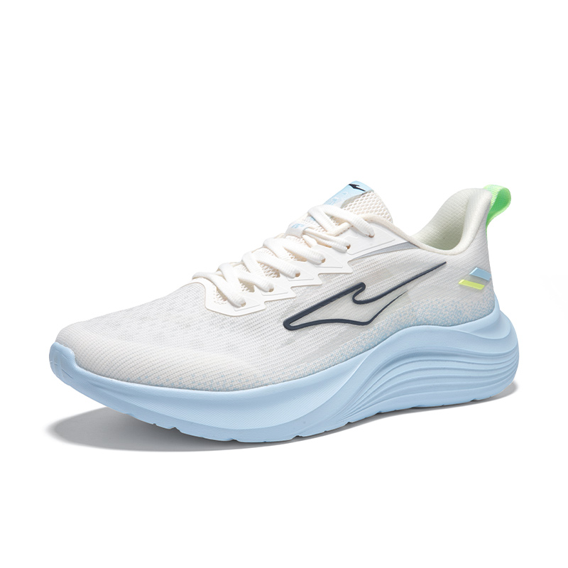 Erke Mesh Cushioning Breathable Lightweight Low top Casual Running Shoes Men’s White Blue