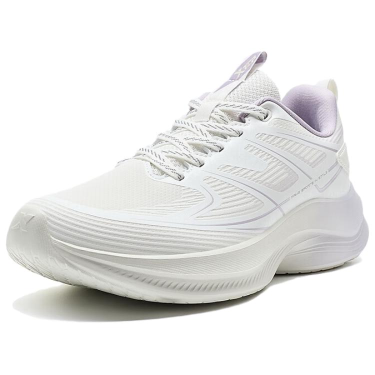 XTEP Abrasion Resistant Breathable Low top Casual Running Shoes Women’s White Purple