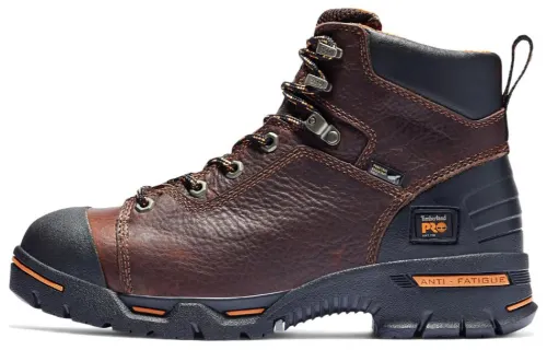 Timberland Leather Abrasion Resistant Slip Resistant Abrasion Resistant Crew Outdoor Boots Men's Brown Black