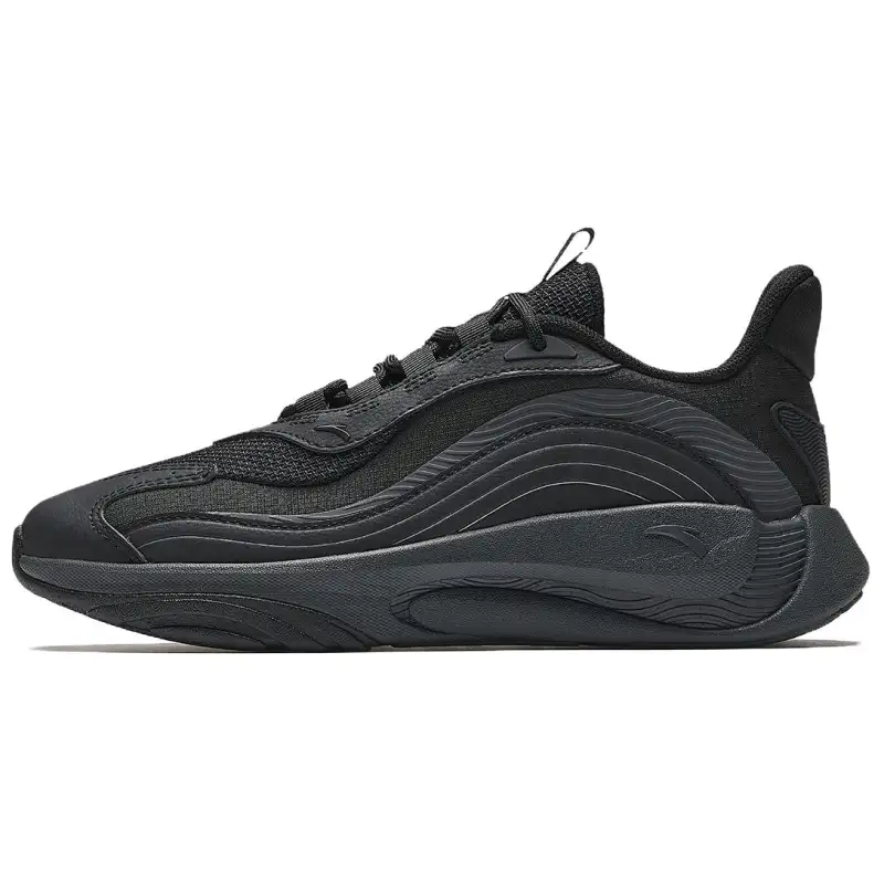 Anta Chao Bai 4.0 Cushioning Slip Resistant Abrasion Resistant Low top Chunky Sneakers Women's Black