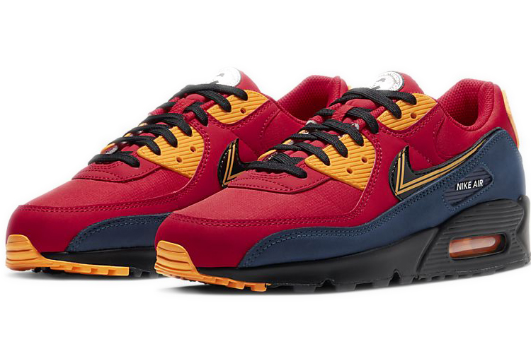 Мужские кроссовки Nike Air Max 90 Premium London (красно-синие) — фото 3