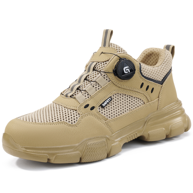LANOUDUN Abrasion Resistant, Breathable, Lightweight Mid top Outdoor Shoes Unisex Khaki