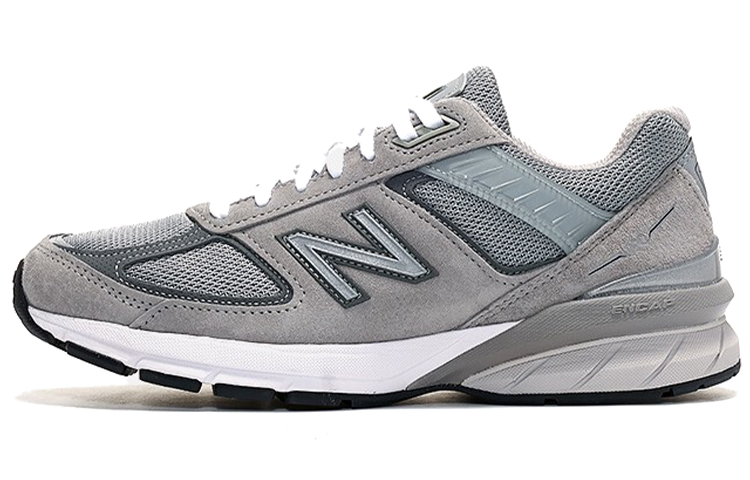 New Balance NB 990 V5 Retro Leather Low-top Running Shoes Women's Gray D Wide