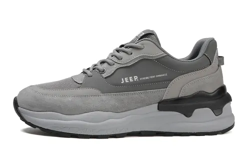 JEEP SPIRIT Black Myth Height Increasing Abrasion Resistant Low top Training Racing Running Shoes Men's Gray
