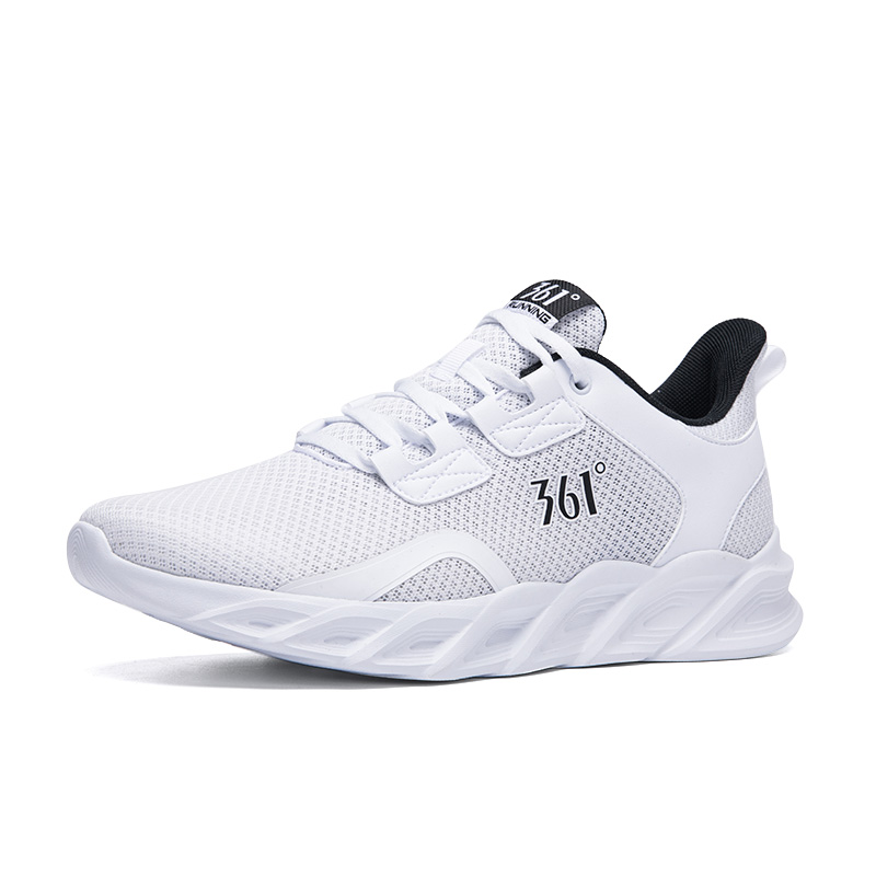 361° Cushioning, Wear Resistant Low top Running Shoes Men’s White Obsidian Black