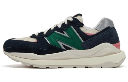 New Balance NB 5740 Comfortable artificial leather pigskin two-layer suede shock-absorbing, wear-resistant, wrapping, supportive and lightweight low-top running shoes for men and women, navy blue