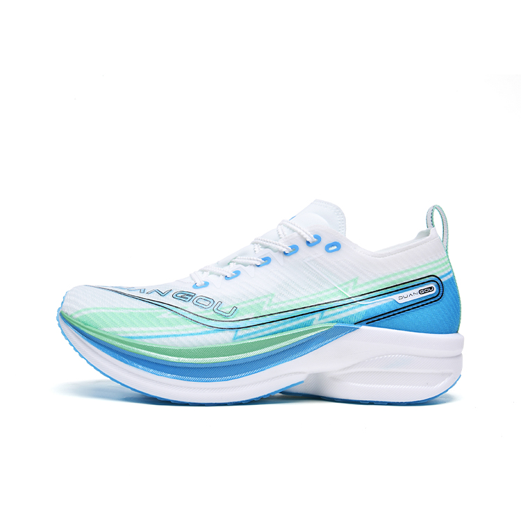 DUANGOU Cushioning Support Wear-Resistant Slip-Resistant Low-Top Marathon Running Shoes Unisex Pink Green Mismatched
