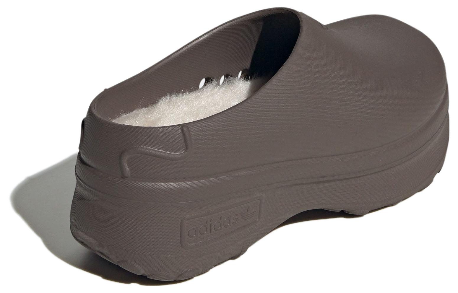 adidas originals Adilette Clog Plush Brown Women's