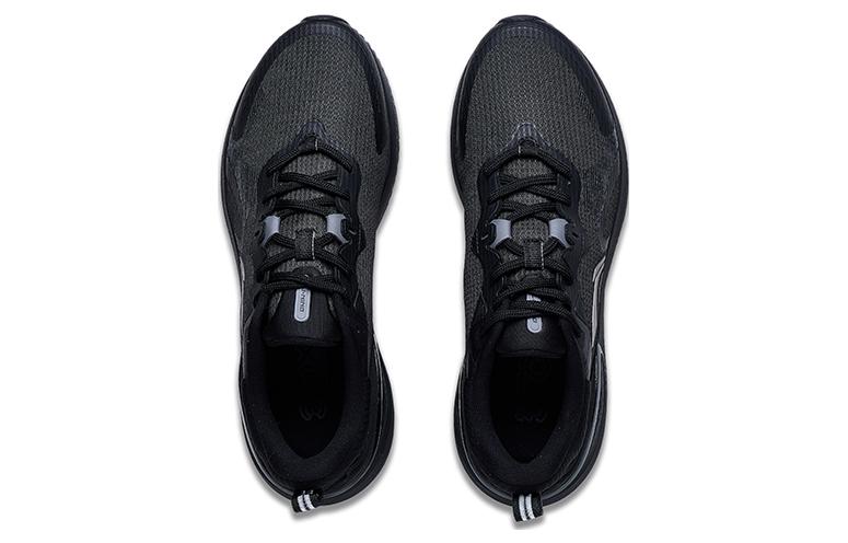 Li Ning Cushioning Slip Resistant Abrasion Resistant Lightweight Low top Running Shoes Men’s Black