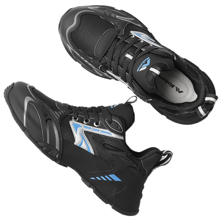 KOLUMB Cushioning Slip Resistant Abrasion Resistant Low top Casual Running Shoes Men’s Black