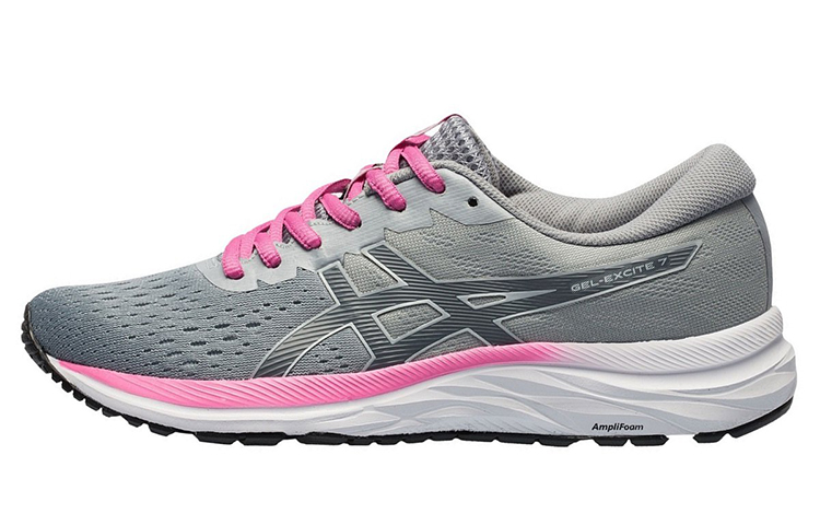 Asics Gel Excite Abrasion Resistant Low top Running Shoes Women's Gray Pink