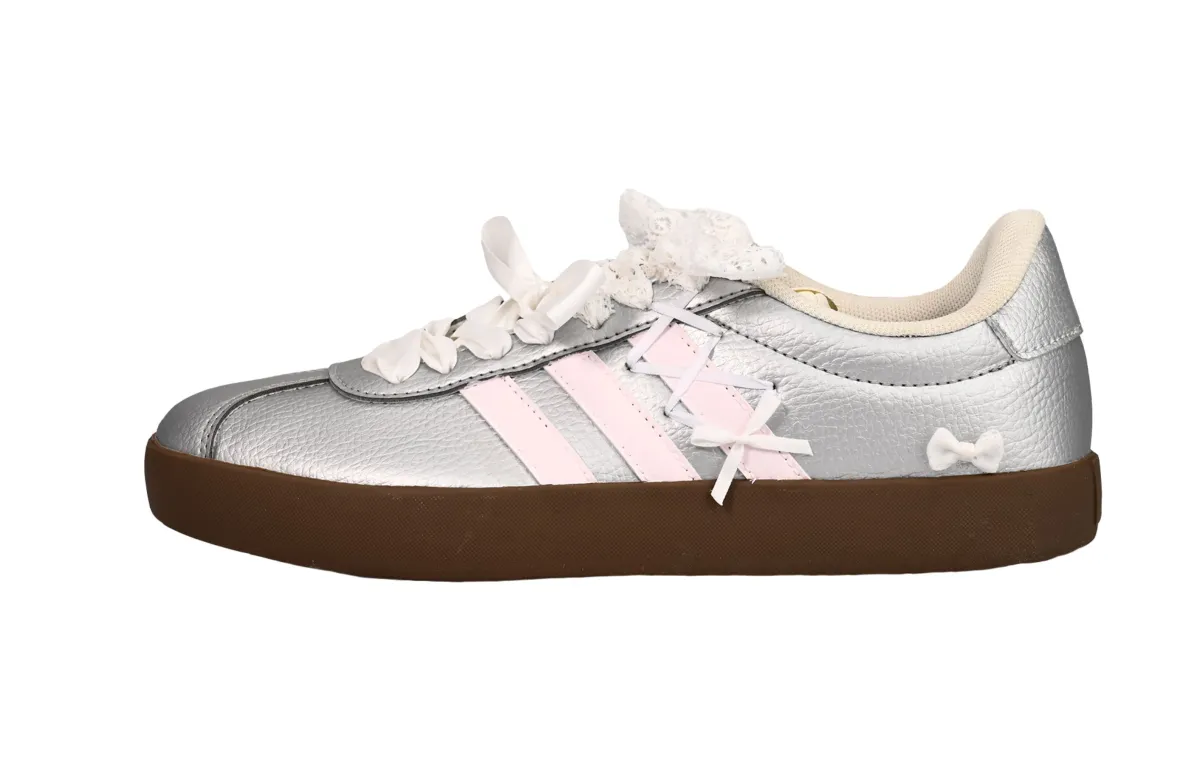 Adidas VL COURT 3.0 Low top Skateboard Shoes Unisex Silver White