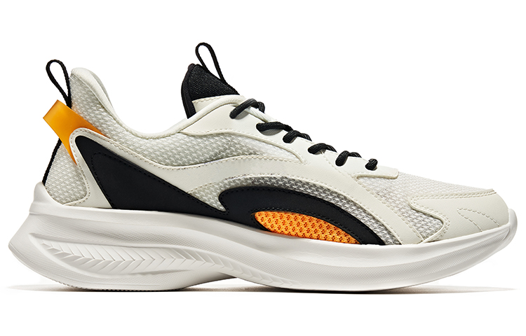 Erke Slip Resistant, Abrasion Resistant, Lightweight Low top Running Shoes Men’s White Black Regular