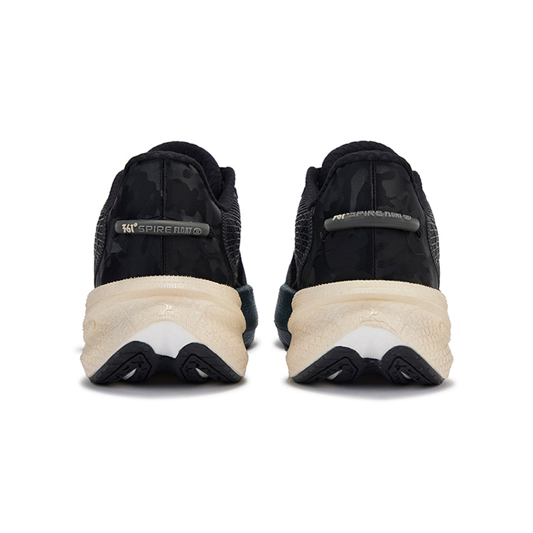 361° Slip Resistant Abrasion Resistant Low top Sprint Running Shoes Men’s Obsidian Black Champagne Gold