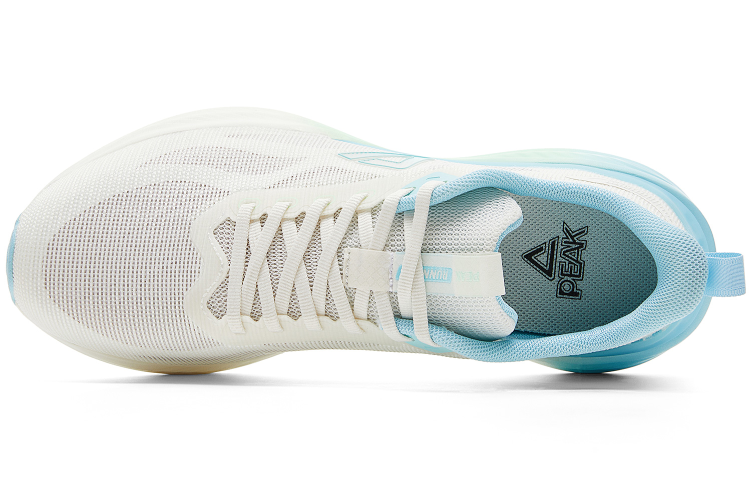 PEAK Flying Feather 006 Abrasion Resistant Lightweight Rebound Low top Running Shoes Men’s Milk White Light Blue