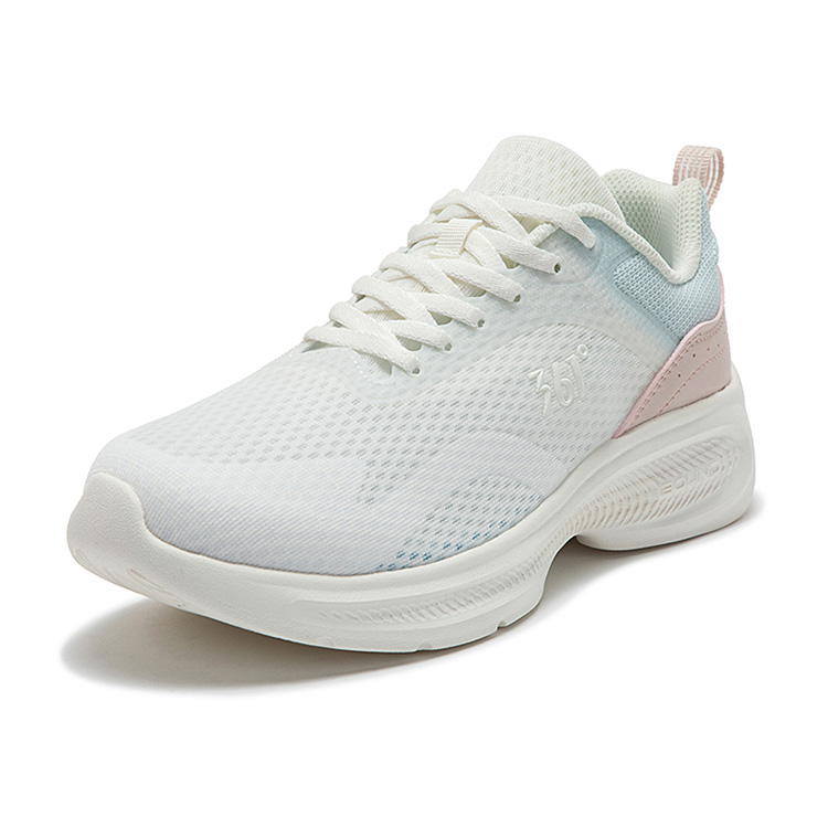 361° Slip Resistant, Abrasion Resistant, Breathable Low top Casual Running Shoes Women’s White Pink