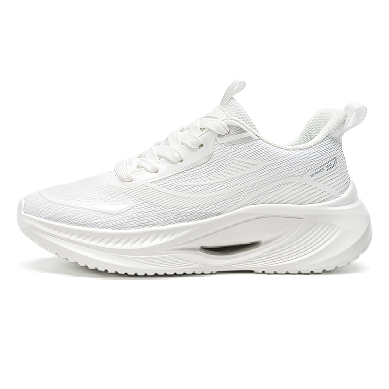 Warrior Cushioning Slip Resistant Abrasion Resistant Low top Casual Running Shoes Women’s White Gray