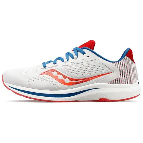 Saucony Freedom 4 Fabric Cushioning Slip Resistant Abrasion Resistant Low top Running Shoes Women's Gray Blue Orange