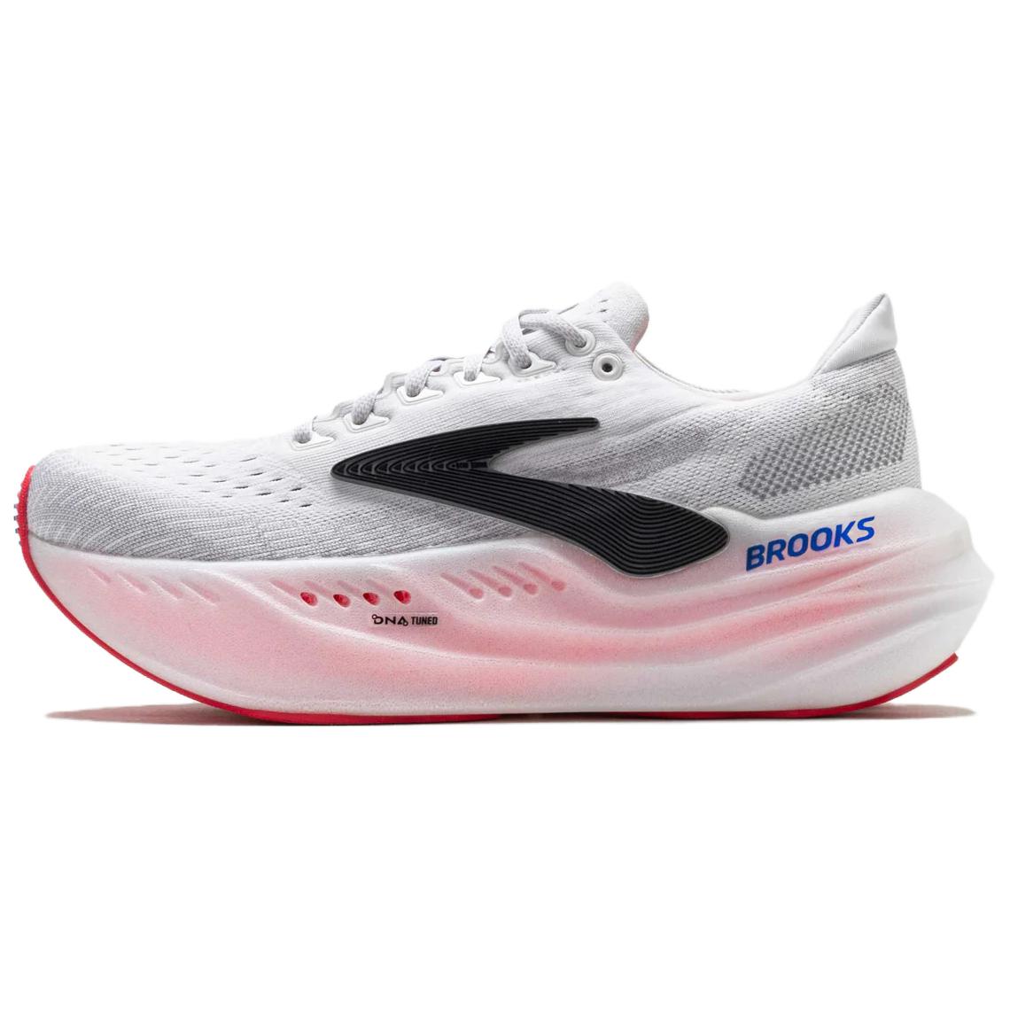 Brooks Brooks Glycerin max Spring Super Glycerin Running Shoes Professional Sports Shoes Low-top Marathon Long-distance Urban Commuting Running Shoes Women's White Black Pink