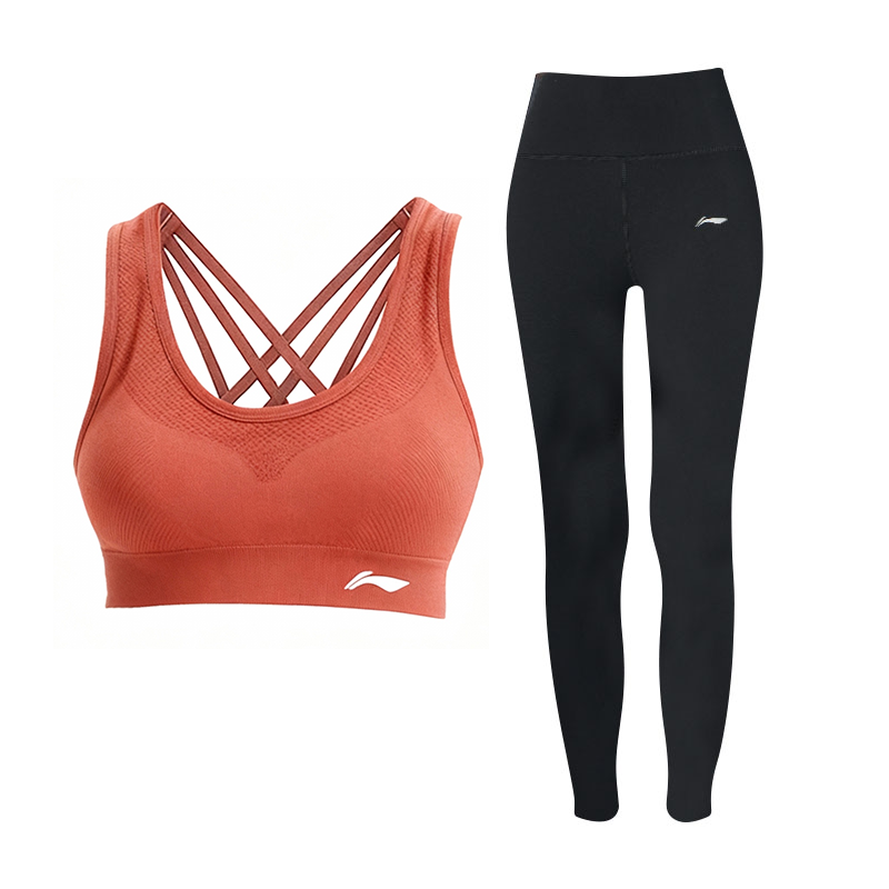 Li Ning Fitness Set Women’s Black Tank Top Yoga Pants