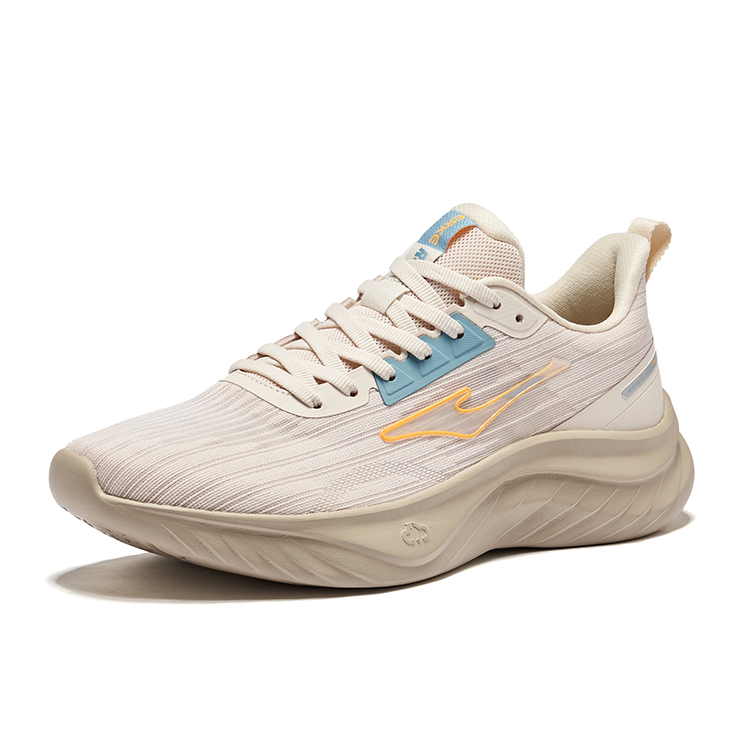 Erke Cushioning Rebound Lightweight Breathable Low top Running Shoes Men’s Eggnog Gray Nordic Blue