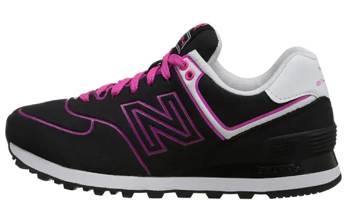 New Balance 574 Neon Lights Low Top Black/Red Women's